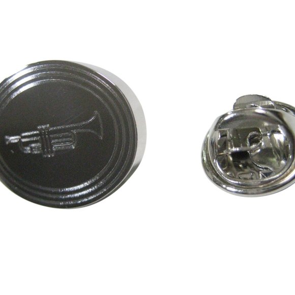 Kiola Designs Accessories Oval Trumpet Music Instrument Lapel Pin